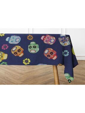 Osadia Handmade Blue Calavera Tablecloth